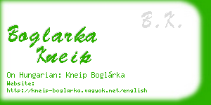 boglarka kneip business card