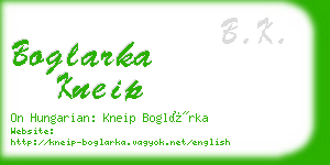 boglarka kneip business card